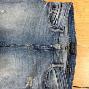 Judy Blue Faded Denim Distressed Jeans (Boyfriend Fit)